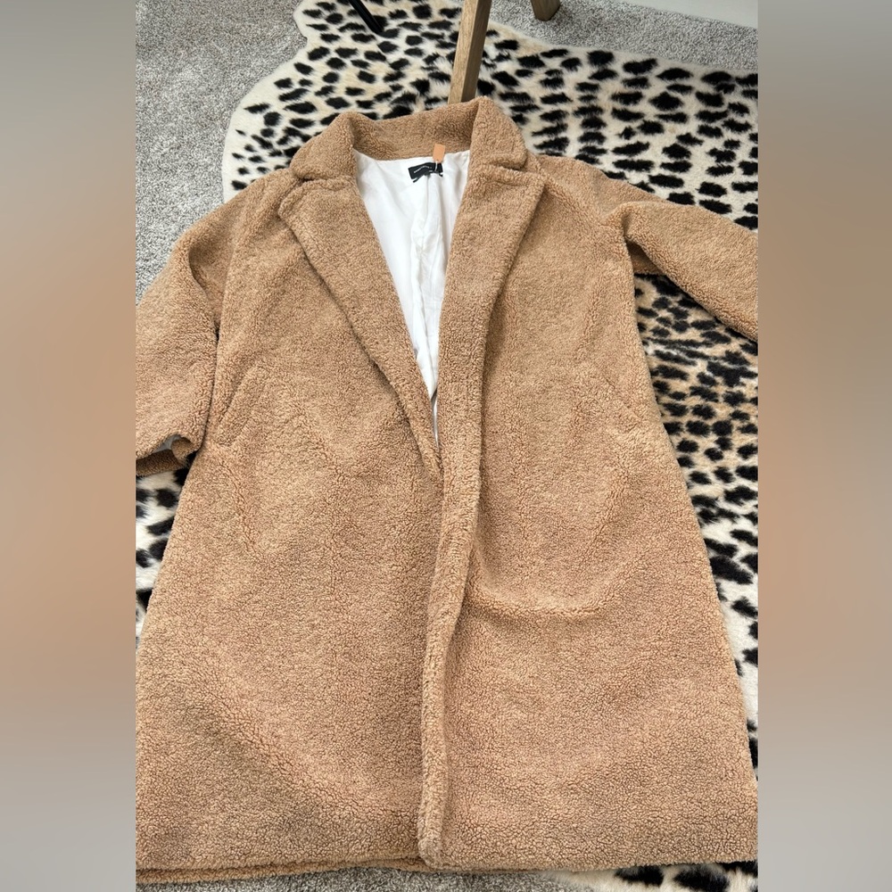 Something Navy Tan Teddy Jacket - image 3